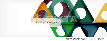 Geometric background, circles and triangles shapes banner. Illustration for business brochure or 43283594