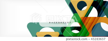 Geometric background, circles and triangles shapes banner. Illustration for business brochure or Geometric background, circles and triangles shapes banner. Illustration for business brochure or 43283637