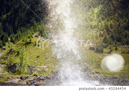 Water splashes falling from top of the tunne 43284454