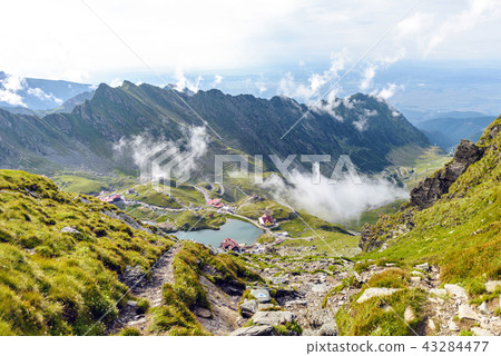 Balea Lake with clouds above 43284477