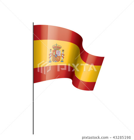 spain flag, vector illustration on a white background spain flag, vector illustration on a white background 43285198