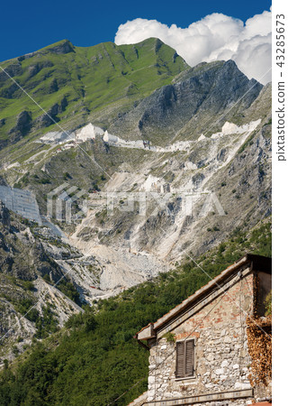 White Marble Quarry Carrara - Colonnata Apuan Alps 43285673