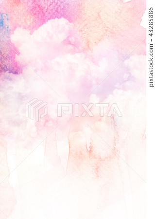 Watercolor illustration of sky with cloud. Watercolor illustration of sky with cloud. 43285886