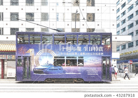 Hong Kong tram Hong Kong tram 43287918