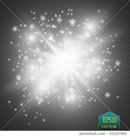 Vector white glitter wave illustration.  43287992