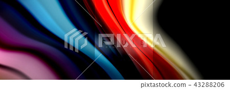 Rainbow fluid abstract shapes, liquid colors design, colorful marble or plastic wavy texture Rainbow fluid abstract shapes, liquid colors design, colorful marble or plastic wavy texture 43288206