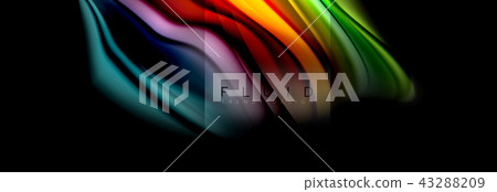 Rainbow fluid abstract shapes, liquid colors design, colorful marble or plastic wavy texture Rainbow fluid abstract shapes, liquid colors design, colorful marble or plastic wavy texture 43288209