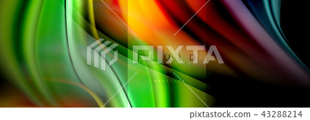 Rainbow fluid abstract shapes, liquid colors design, colorful marble or plastic wavy texture Rainbow fluid abstract shapes, liquid colors design, colorful marble or plastic wavy texture 43288214