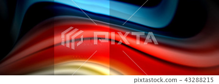 Rainbow fluid abstract shapes, liquid colors design, colorful marble or plastic wavy texture Rainbow fluid abstract shapes, liquid colors design, colorful marble or plastic wavy texture 43288215