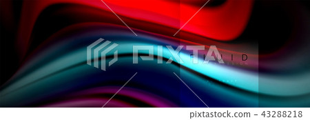 Rainbow fluid abstract shapes, liquid colors design, colorful marble or plastic wavy texture Rainbow fluid abstract shapes, liquid colors design, colorful marble or plastic wavy texture 43288218
