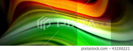 Rainbow fluid abstract shapes, liquid colors design, colorful marble or plastic wavy texture Rainbow fluid abstract shapes, liquid colors design, colorful marble or plastic wavy texture 43288221
