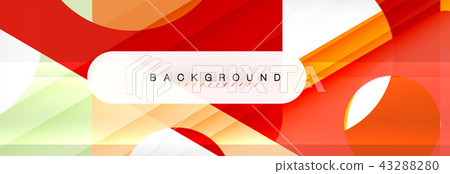Abstract geometric background. Modern overlapping triangles. Unusual color shapes for your message 43288280
