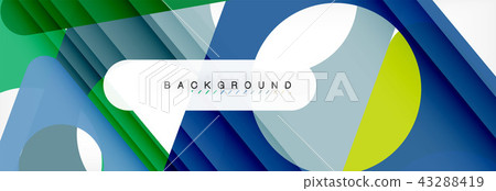 Geometric background, circles and triangles shapes banner. Illustration for business brochure or 43288419