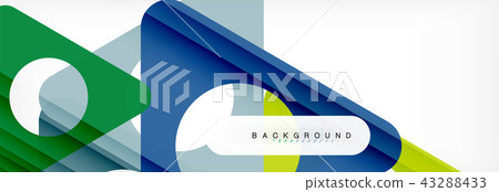 Geometric background, circles and triangles shapes banner. Illustration for business brochure or 43288433