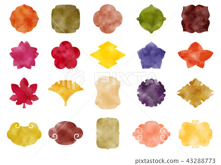 Japanese style material 1 watercolor autumn color Japanese style material 1 watercolor autumn color 43288773