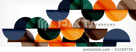 Circle modern geometrical abstract background illustration 43289739