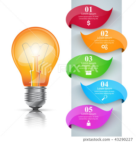 Infographic design. Bulb, Light icon. Infographic design. Bulb, Light icon. 43290227
