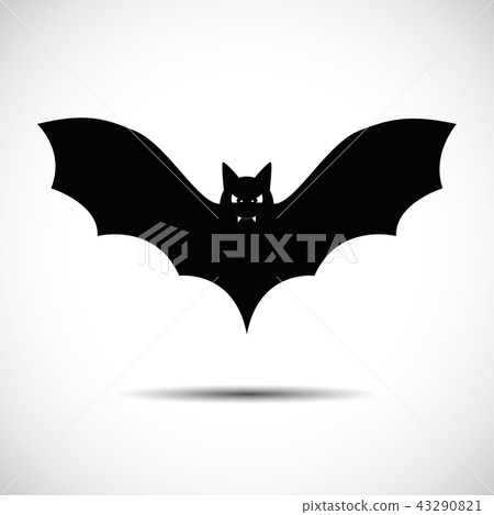 halloween flying bat on white background - Stock Illustration [43290821 ...