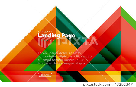 Square shape geometric abstract background, landing page web design template Square shape geometric abstract background, landing page web design template 43292347