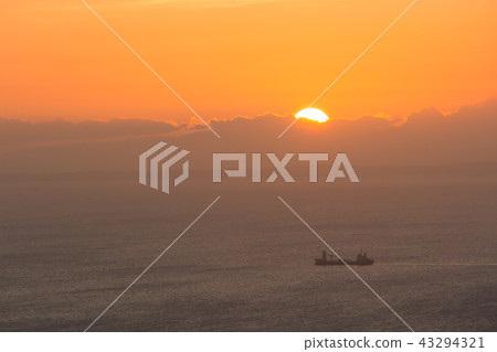 [Aichi Prefecture] Sunset Sunset Ship Horizon 43294321