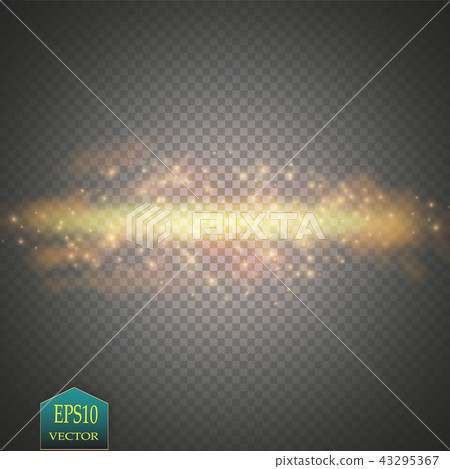 Vector gold glitter wave illustration. 43295367