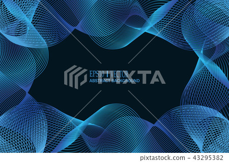 Blue wave vector background. Blue wave vector background. 43295382