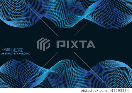Blue wave vector background for busines. Blue wave vector background for busines. 43295384