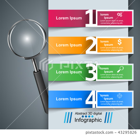 Business infographics. Loupe icon. Business infographics. Loupe icon. 43295826