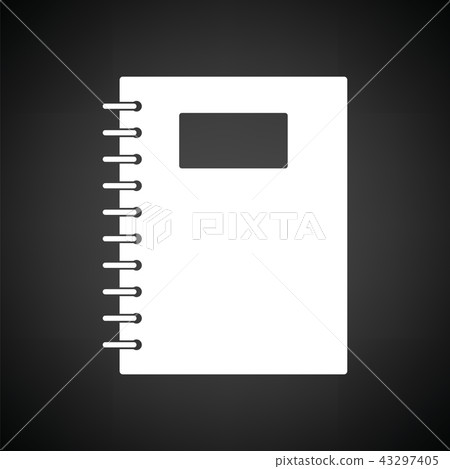 Exercise book with pen icon 43297405