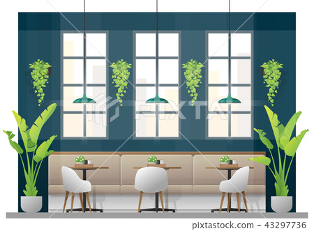 Interior scene of modern restaurant 43297736