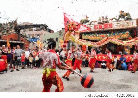 Taiwanese temple festival Taiwanese temple festival 43299692