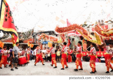 Taiwanese temple festival 43299706
