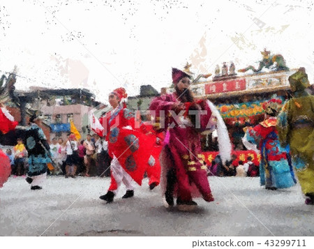 Taiwanese temple festival Taiwanese temple festival 43299711