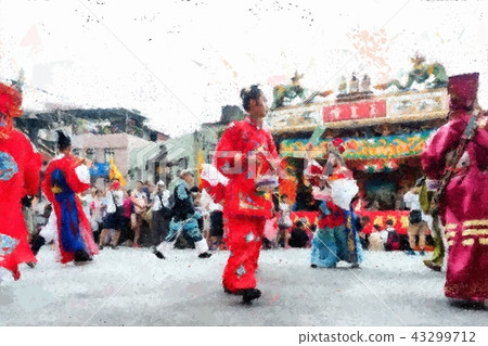 Taiwanese temple festival Taiwanese temple festival 43299712