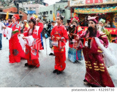 Taiwanese temple festival Taiwanese temple festival 43299730