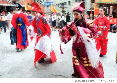 Taiwanese temple festival Taiwanese temple festival 43299742