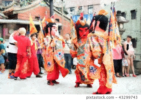 Taiwanese temple festival Taiwanese temple festival 43299743