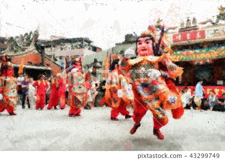 Taiwanese temple festival 43299749