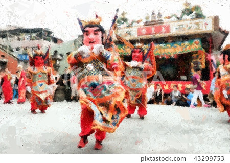 Taiwanese temple festival Taiwanese temple festival 43299753