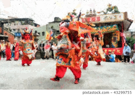 Taiwanese temple festival Taiwanese temple festival 43299755