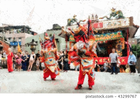 Taiwanese temple festival Taiwanese temple festival 43299767
