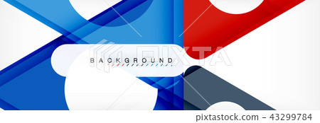 Geometric background, circles and triangles shapes banner. Illustration for business brochure or 43299784