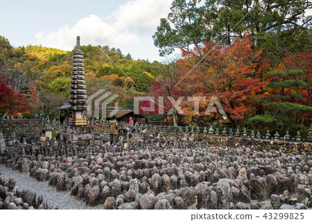 People At Adashino Nenbutsuji Temple Stock Photo