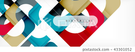 Colorful squares composition abstract banner. Illustration for business brochure or flyer Colorful squares composition abstract banner. Illustration for business brochure or flyer 43301052