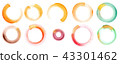 Painted circles with golden elements 43301462