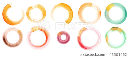 Painted circles with golden elements 43301462