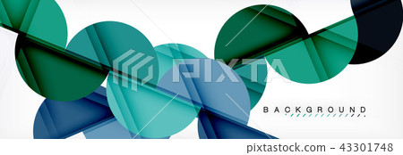 Circle abstract background, geometric illustration 43301748