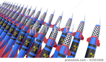 Nuclear missiles. 3D render 43301898