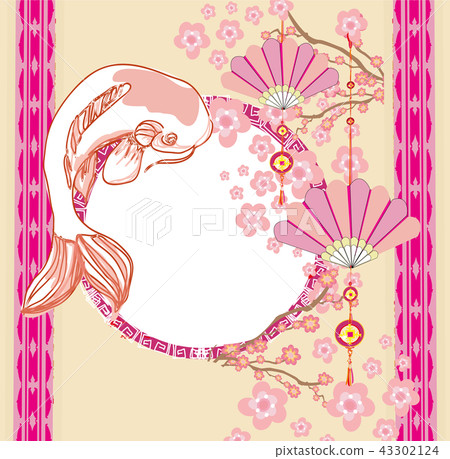 Japanese koi card 43302124