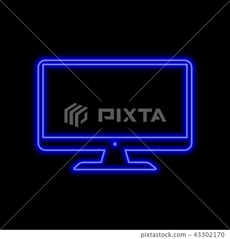 Monitor, computer display neon sign.  43302170